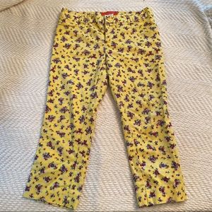 Anthropologie floral cropped mid-rise pants!